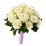 Wiązanka ślubna z białych róż
