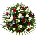 Wiązanka pogrzebowa z róż i goździków