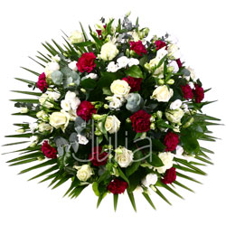 Wiązanka pogrzebowa z róż i goździków